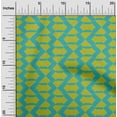 thumbnail image 2 of oneOone Rayon Teal Green Fabric Geometric Sewing Craft Projects Fabric Prints By Yard 56 Inch Wide, 2 of 4