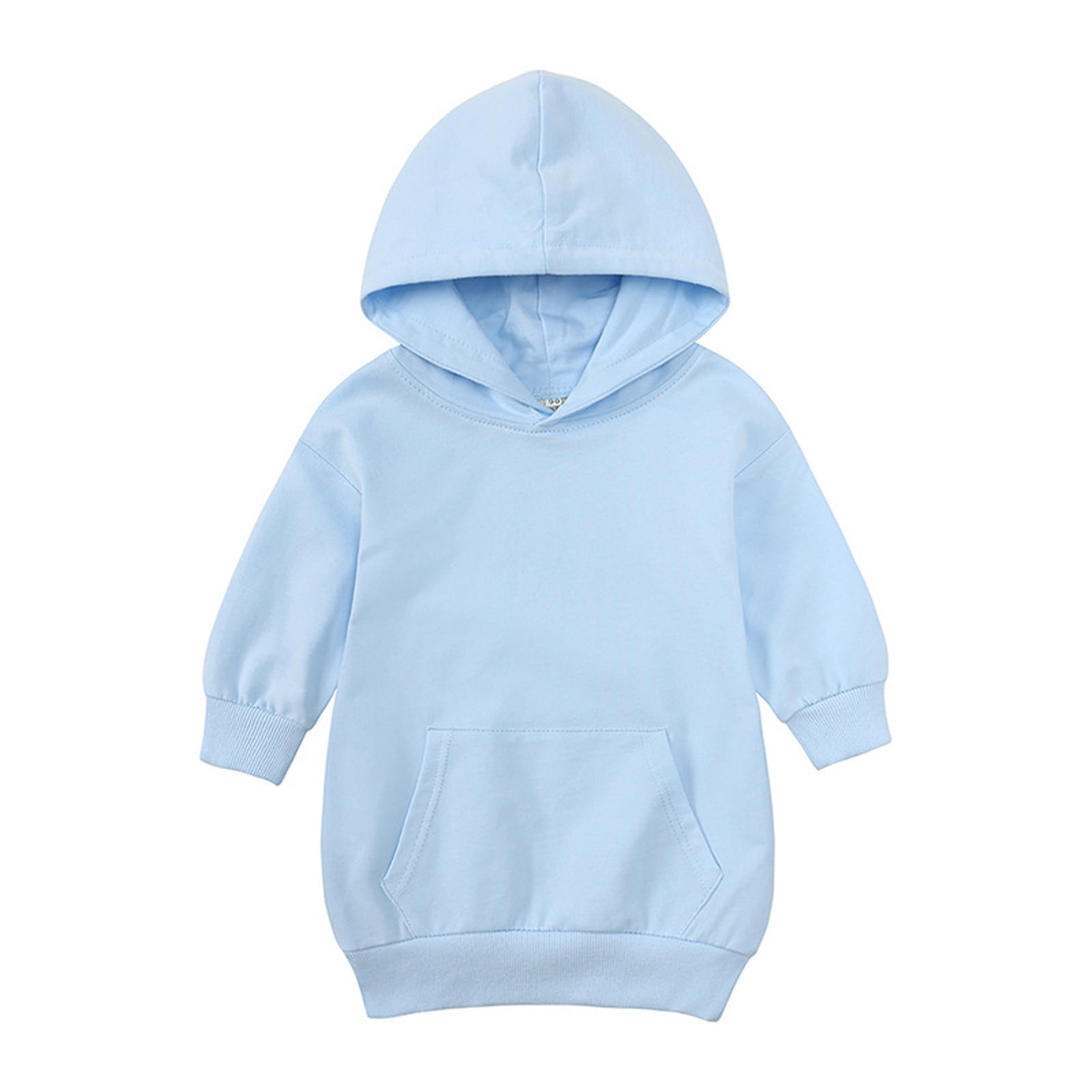 EQWLJWE Baby Girl Clothes Sale Clearance Baby Toddler Girl Fall Winter Pocket Hoodie Sweatershirt Dress Solid Casual Sweatshirt Skirt 12 Months 5