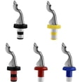 thumbnail image 1 of Tapones de vino reutilizables, sellos de silicona para botellas al vacío con mecanismo de palanca fácil de usar, tapones manuales para botellas de bebidas de ajuste universal., 1 of 5