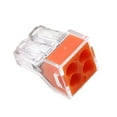 thumbnail image 2 of 10pcs 400V 24A 0.75-2.5mm 4 Way Terminal Block Push Wire Connector (Orange), 2 of 6