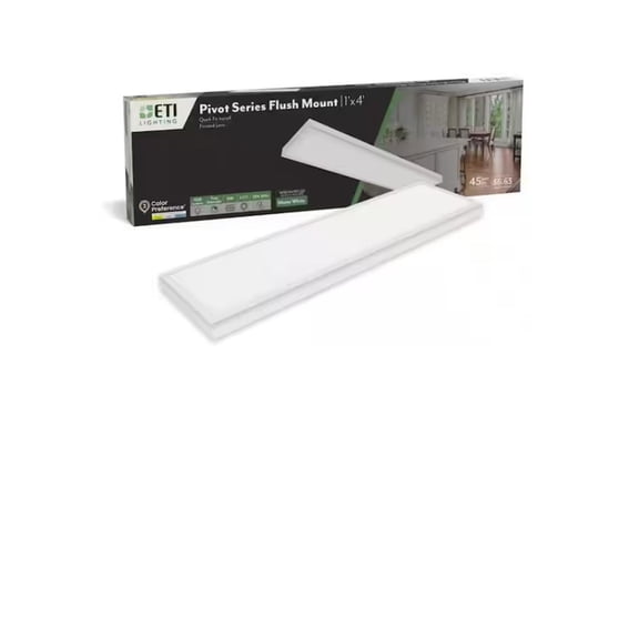 ETI  1ft x 4ft. Pivot LED Linear Flush Mount, 4500 Lumen, 3CCT Color Preference, 120-Volt, C05023401A