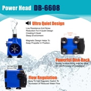 160 GPH Adjustable Submersible Water Pump, 12W, 3.11 ft Lift, 2 Adapters