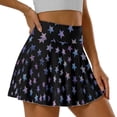 thumbnail image 4 of Whosucclay Inner Pockets Athletic Skort for Pickleball Daily Wear, Stars Pattern Polyester Spandex Soft Active Skort Built-in Shorts, Size XX-Large, 4 of 9