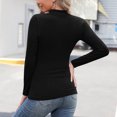 thumbnail image 5 of BJUTIR Long Sleeve Tshirts For Women Casual Half High Collar Tight Fitting Warm Bottoming Solid Long Sleeve Top, 5 of 7