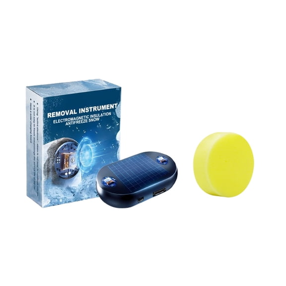 PuSpu Car Windshield And Mirror Antis-Freezes Snow Removal Kit Yellow Round Sponge Included