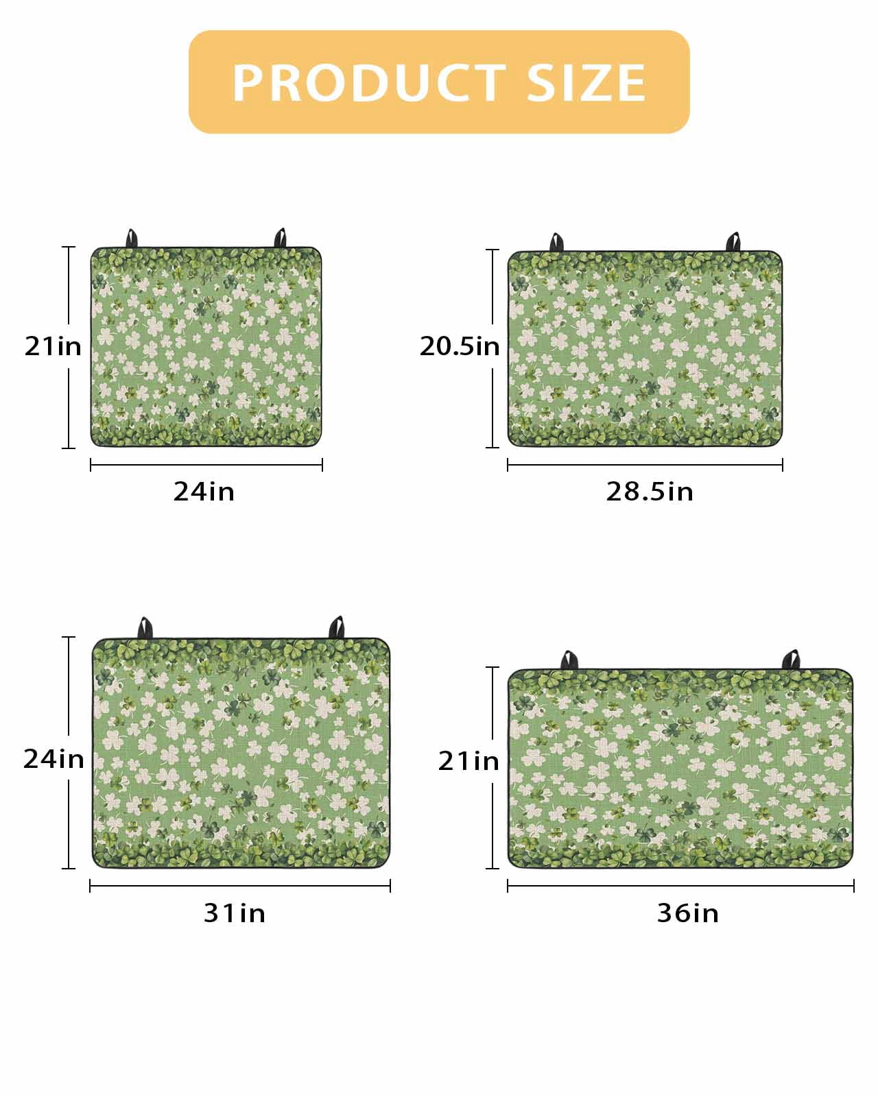 Large Induction Cooktop Protector Mat St. Patrick's Day Stove Top Covers for Electric Stove, Spring Lucky Shamrock Plants Green Decorative Stove Burner Cover Mats, Glass Top Stove Cover