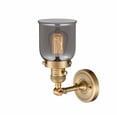thumbnail image 2 of 203SW-BB-G53 Innovations Lighting Bell - 1 Light Wall Sconce In Industrial Style-10 Inches Tall and 5 Inches Wide-Brushed Brass Finish-Light Smoke, 2 of 2