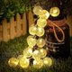thumbnail image 2 of Cadena de luces solares (luz blanca cálida), 7 m, 50 LED, resistente al agua, 8 modos, luces solares para jardín, patio, porche y decoración de fiestas de bodas, 2 of 4