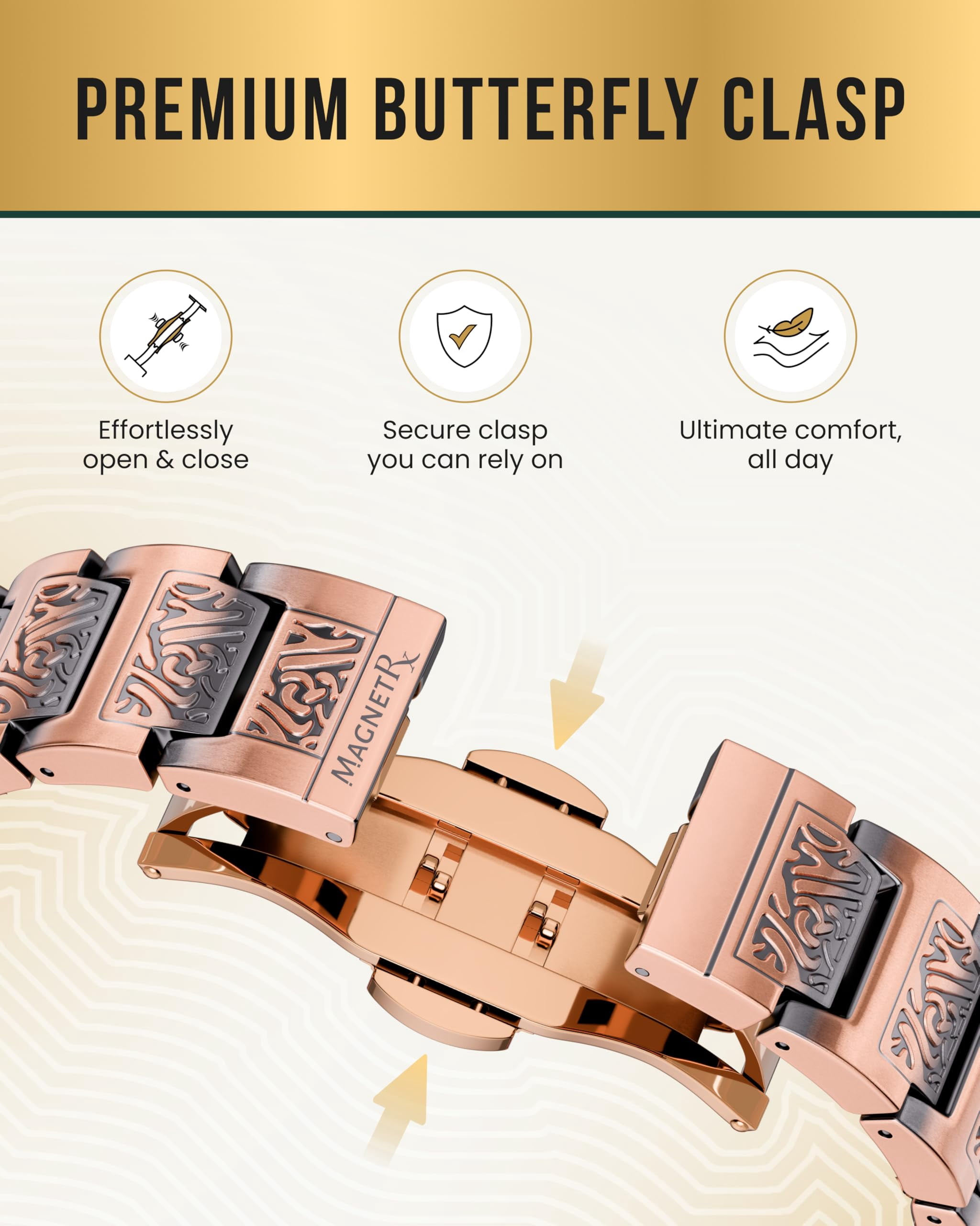 MagnetRX® Copper Viking Bracelet for Men – EllipseMAX 5X Strength 5,000 Gauss Magnets — Premium Mens Copper Bracelet with Adjustable Length (Viking Style)
