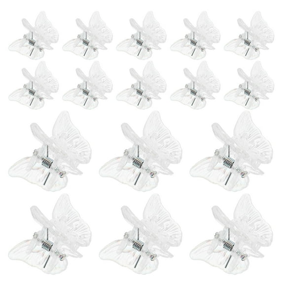 WRITWAA 30 Pieces Transparent Butterfly Hair Claw Clips, Decorative Hair Accessories for Women and Girls