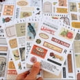 thumbnail image 5 of Pegatinas Vintage para Scrapbooking, 50 Hojas Precortadas de Washi Diario, Suministros Diarios Basura B, 5 of 5