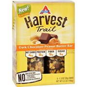 Atkins Dark Chocolate Peanut Butter Bars, 1.3oz, 5-pack (Harvest Trail)