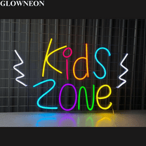 Glowneon Kids Zone Wall Art, Kid Zone Playroom Led Sign, Gift For Kid