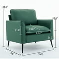 thumbnail image 5 of CQSXDA 2 Piece Adult Nordic Retro Light Luxury Leather Upholstered Cat Paw Sofa Set Gray, 5 of 5
