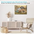 thumbnail image 2 of Farmhouse Truck Canvas Wall Art, Vintage Truck Wall Art, Retro Farmhouse Barn Old Truck Pictures Wall Art for Country Room, Valentine's Day Couples Exclusive Custom Canvas Painting 12x18 Inches, 2 of 6