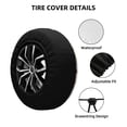 thumbnail image 2 of Sikiie Dachshund Dog Puppy PVC Leather Spare Tire Wheel Cover Spare Tire Cover, for Car Truck SUV Camper Trailer Universal Fit(14-17in)-16 inch, 2 of 6