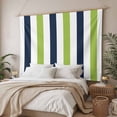 thumbnail image 3 of Green Navy Blue Striped Tapestry for Bedroom Wall Hanging Tapestry, Farmhouse Stripe Art Ceiling Backdrop Tapestries Poster Blanket Wall Decor for Teens Room Living Room Dorm 39" x 59", 3 of 8