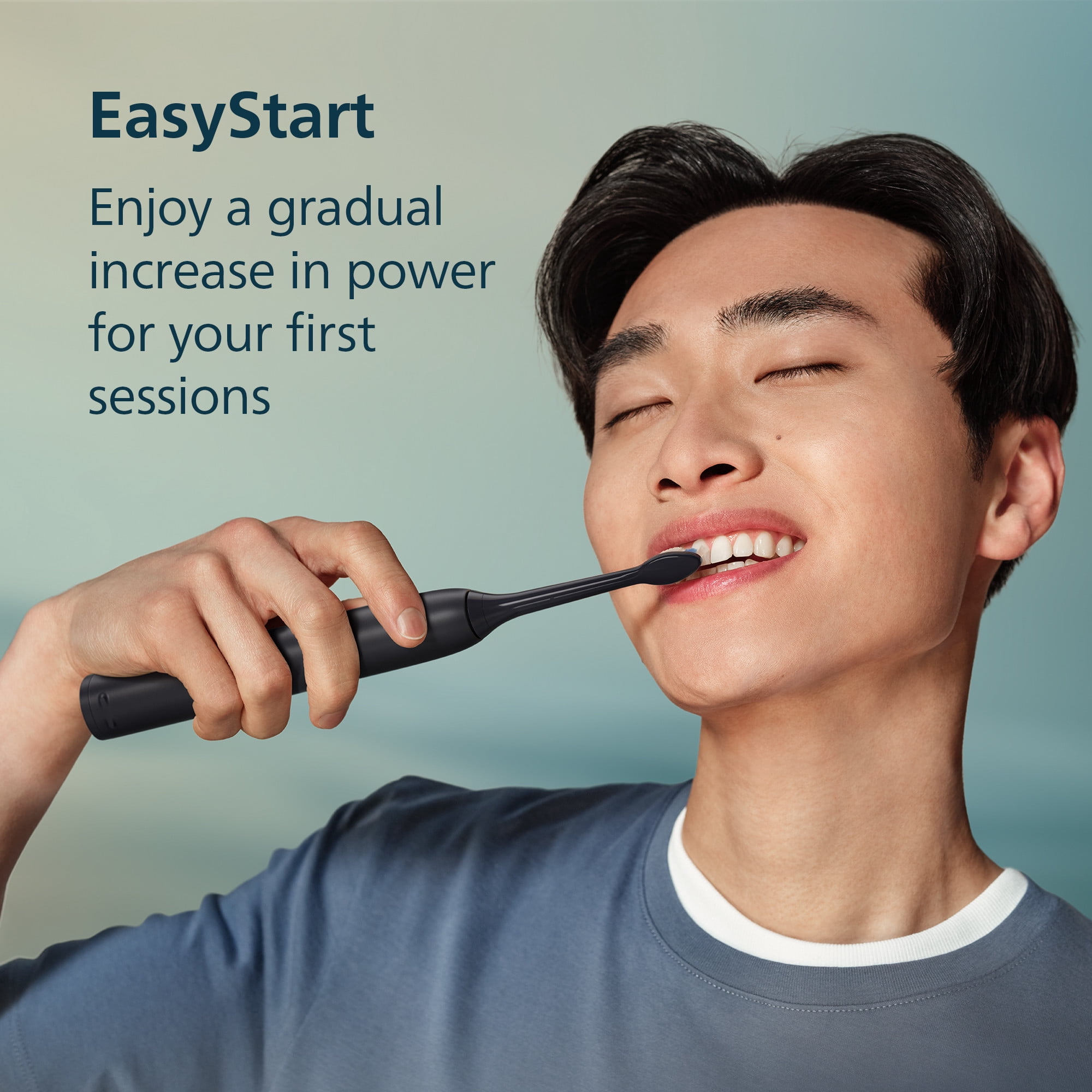 Philips Sonicare 5000 Series Electric Toothbrush - Sonic Toothbrush with Pressure Sensor, 4 Brushing Settings, Easystart Feature, Smartimer & Quadpacer, 14-Day Runtime, Black, Model HX4042/82