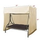 thumbnail image 4 of Funda impermeable para silla colgante de exterior, funda para columpio de jardín, funda creativa para silla (beige y café), 4 of 5