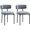 Grey, variant on HOMCOM Dining Chairs Set of 2 Kitchen Chairs with Steel Legs, Cream White