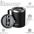 thumbnail image 2 of 12 oz Insulated Coffee Mug with Lid,Stainless Steel Travel Mug Cup with Handle for Hot or Cold Drinks(MidnightBlack, 12oz), 2 of 4