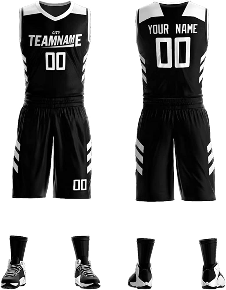  Custom Basketball Jersey Stitched/Printed Personalized Fans  Gift Hip Hop Sport Shirt Add Team Name & Number for Men Youth Black-Gray :  Clothing, Shoes & Jewelry