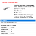 thumbnail image 2 of Front Fog Light Bulb - Compatible with 2002 - 2005 Chevy Avalanche 1500 2003 2004, 2 of 2