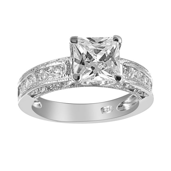 925 Sterling Silver Princess Wedding Rings for Women & Engagement Rings Make Great Gifts for Her