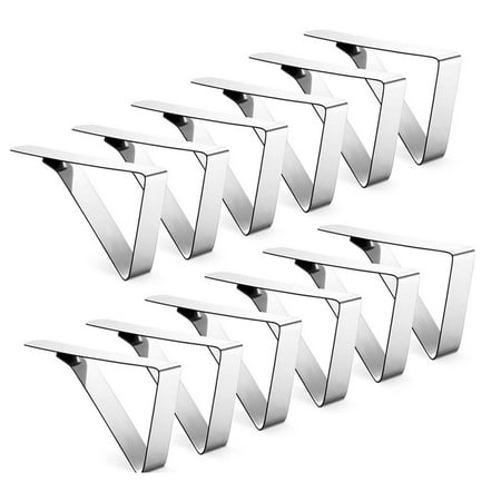 

Tomfoto 12Pcs Stainless Steel Tablecloth Clips Table Cover Triangle Clamps Garden Picnic Table Cloth Clips