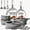Gray, variant on Carote 25 Pcs Nonstick Cookware Sets, Pots and Pans Set with Detachable Handles, Oven Safe, Induction Cookware, Stackable Kitchen Cooking Set, Blue