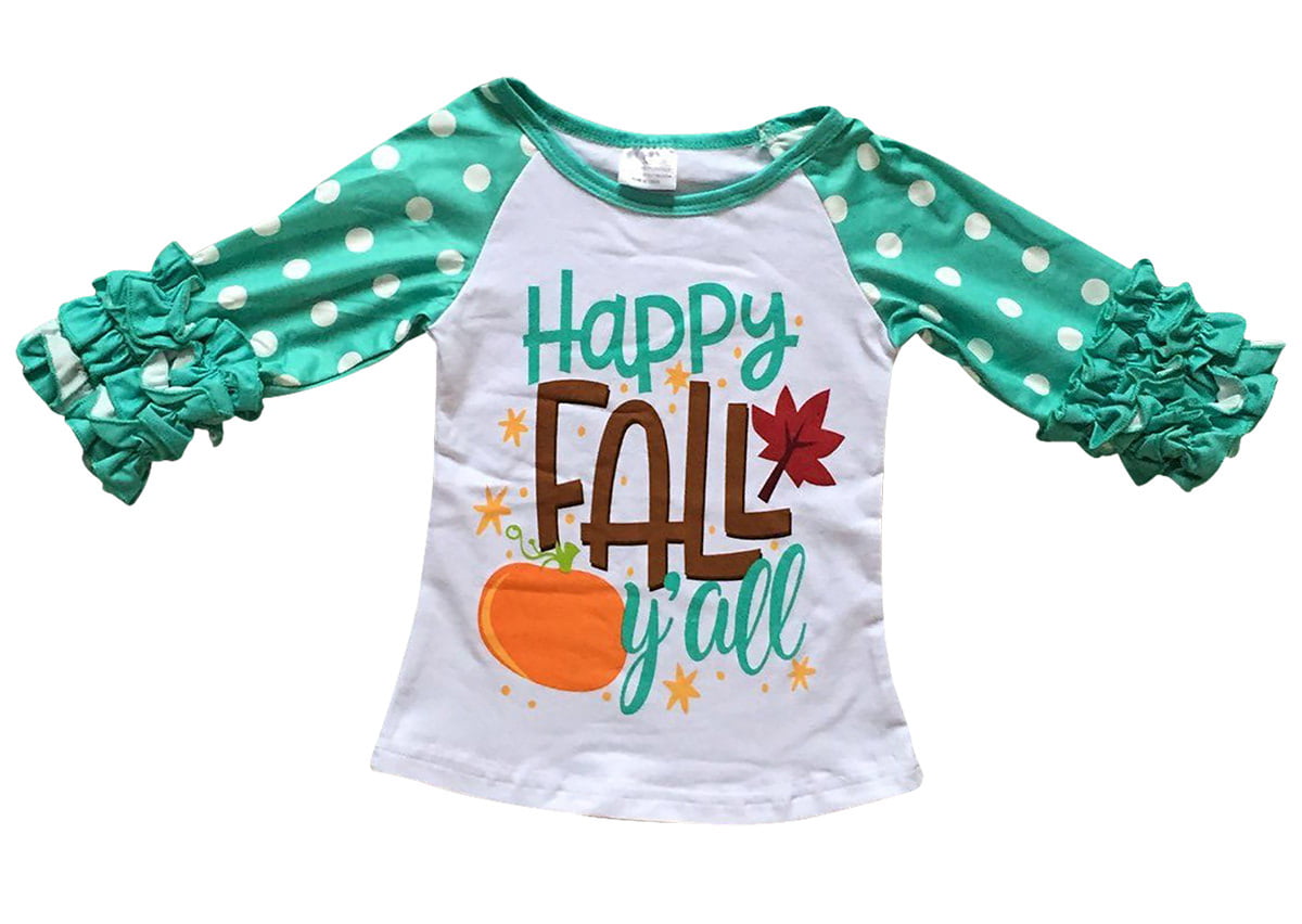 Toddler Kids Baby Girls Thanksgiving Shirt Tops Basic Tees Blouse Winter Fall Clothes Outfits
