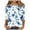 Navy, variant on Darzheoy Womens Tops Seamless Floral Graphic Pullover Drop Shoulder Fall Winter Sweatshirts Casual Loose Printed Hoodless Mid-Length 3/4 Sleeve Blouses