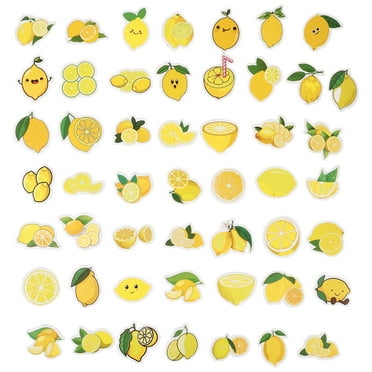 50 Pcs Lemon Sticker Bumper Sticker Fridge Decals Computer Stickers Vinly Stickers Decorative Sticker Child