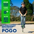 thumbnail image 4 of Flybar Glow Jolt Pogo Stick Kids Ages 6 and Up, 40 to 80 Pounds, Perfect for Beginners, Easy Grip Foam Handles, Anti-Slip Foot Pegs, Outdoor Toys for Boys, Jumper Toys for Girls, Green Tie Die, 4 of 6