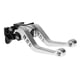 thumbnail image 1 of Palancas de freno y embrague cortas para Yamaha YFZ 450 S/T/V 2003-2006, palanca de freno ajustable de motocicleta de aleación de aluminio tono plateado sólido 1 par, 1 of 6