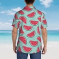 thumbnail image 3 of Lsque Watermelon pattern Hawaiian Shirt for Men, Unisex Summer Beach Casual Short Sleeve Button Down Shirts-X-Large, 3 of 9