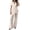 White, variant on Women's Summer 2 Piece Outfits Cap Sleeve V Neck Blazer Vest Wide Leg Pant Sets Office Work Clothes 2026 Navy M