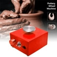 thumbnail image 2 of Pottery Mini Wheel Machine,Electric Clay Electric Pottery Art Craft,For Craft Turntable Pottery Clay Forming Red, 2 of 9