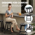 thumbnail image 3 of CIOKEA 24'' Bar Stools, All-Weather Durable Heavy Duty HDPE Stools with Footrest, Waterproof Patio Seats Modern Bar Height Stools for Indoor/Outdoor, Classic Black, 3 of 9