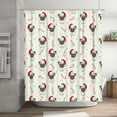 thumbnail image 3 of Honeii Christmas Pug Dog Print Shower Curtain 72x72in,Bathroom Curtain,Waterproof Fabric Shower Curtain Set with Hooks, 3 of 3