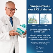 مجموعة Navage Nasal Care ESSENTIALS: منظف الأنف Navage، وحامل سطح الطاولة، و30 كبسولة SaltPod.