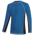 thumbnail image 1 of Camisas de surf Prolriy para hombre, moda de verano para hombre, color sólido, manga larga, traje de surf, natación, sol, camisetas para hombre, camisetas para hombre, azul oscuro M, 1 of 2