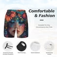 thumbnail image 3 of Rateoe Bohemian Colorful Flower Woman Pattern Men’s Swim Shorts with Compression Liner – Double-Layered Quick-Dry Swimwear, Comfortable & Stretchy Beach Shorts-X-Large, 3 of 6