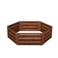 thumbnail image 4 of Ainfox Hexagon Raised Metal Garden Bed,Corrugated Steel Planter For Flowers And Vegetables,Metallic Brown, 4 of 8