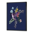 thumbnail image 3 of Designart 'Little Bird Sitting On Colourful Bouquet Of Wildflowers I' Traditional Framed Canvas Wall Art Print, 3 of 5