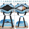 thumbnail image 5 of Herdesigns Ocean Beach Seashell Starfish Sports Duffle Bag for Women & Men, Nautical Coastal Gym Bag Dance Bag Overnight Bag Carry On Weekender Travel Bag, 5 of 7