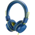 thumbnail image 1 of Auriculares para niños POWMEE M2, ajustables y plegables, cable enredado sin enredos, jack de 3,5 mm. (Azul), 1 of 3