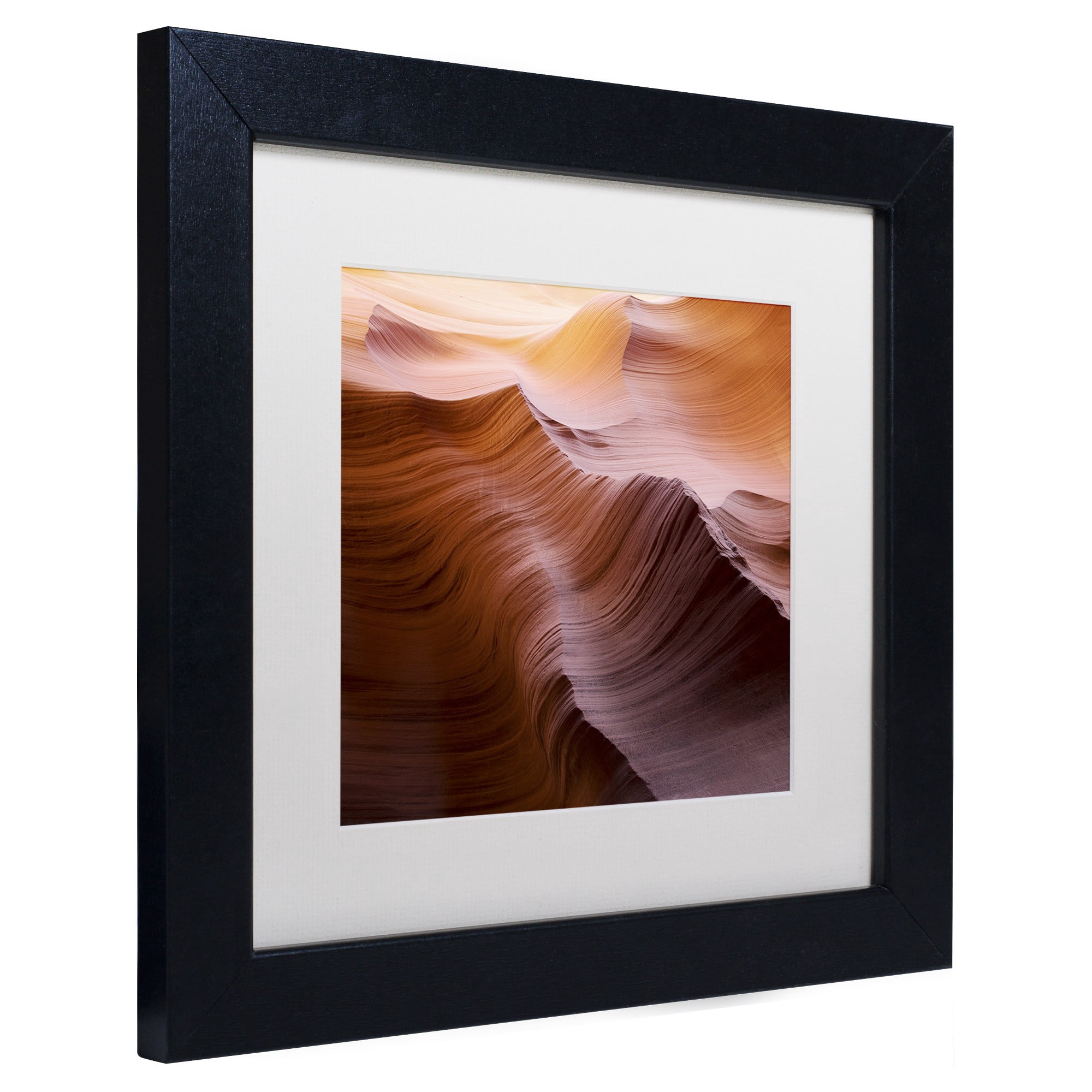 Trademark Fine Art "Smooth I" Canvas Art by Moises Levy White Matte, Black Frame