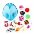 thumbnail image 1 of Milaget 13 Pieces Cat Toys Interactive Toy with Ball Foldable Tent Teaser Cat House, 1 of 9