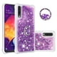 thumbnail image 1 of Funda para Samsung Galaxy A30/A50/A50S con Brillo Líquido Flotante, Purpurina, Parachoques y Anillo Giratorio Soporte, 1 of 5